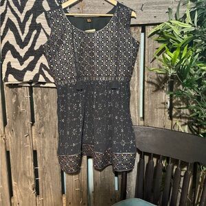 Black Sleeveless Tunic with Colorful Embroidery Made in India